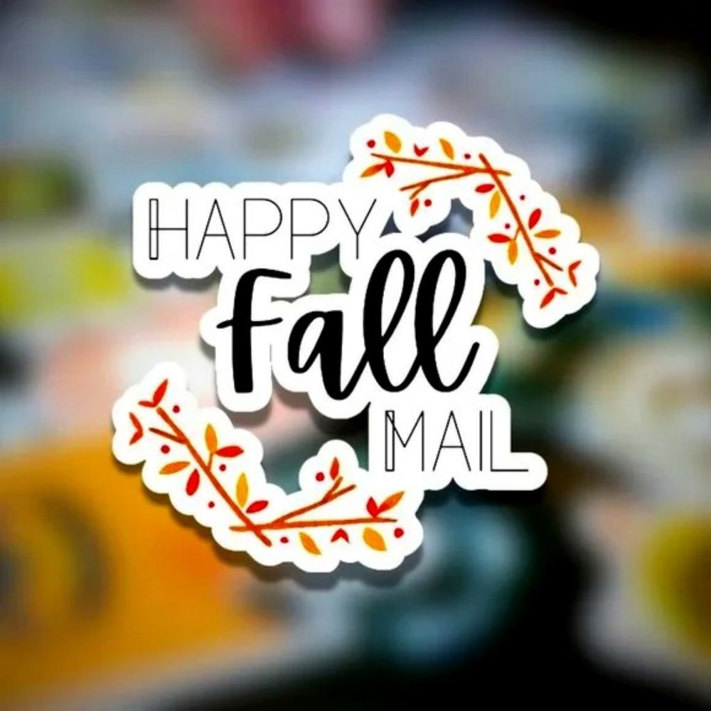 Happy Fall Mail Stickers- 2 Sheets of Stickers 2" x 2"
